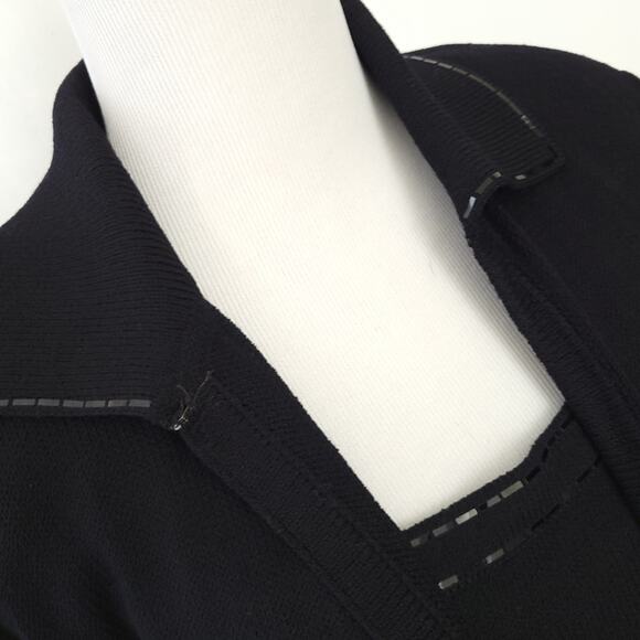 Vintage St. John Santana Knit Twinset Pailette Black Tank Cardigan Multi Sizes - Picture 6 of 16